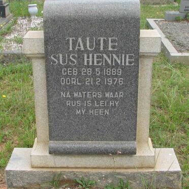 TAUTE Hennie 1889-1976