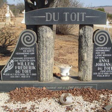 TOIT Willem Frederik, du 1875-1965 &amp; Anna Johanna KRUGER 1888-1982