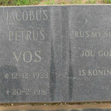 VOS Jacobus Petrus 1923-1981