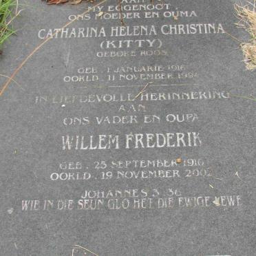 VENTER Willem Frederik 1910-2002 &amp; Catharina Helena Christina 1916-1994