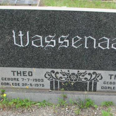 WASSENAAR Theo 1903-1975 &amp; Thelma 1905-1973
