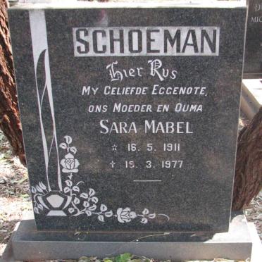 SCHOEMAN Sara Mabel 1911-1977