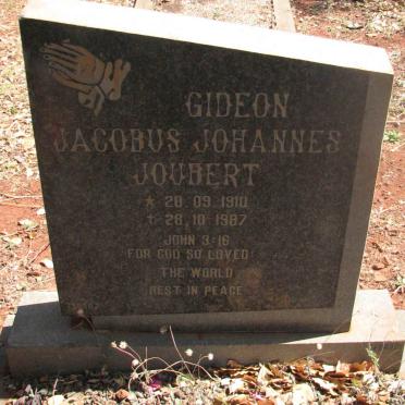 JOUBERT Gideon Jacobus Johannes 1910-1987