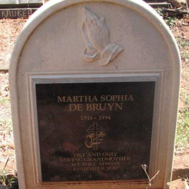 BRUYN Martha Sophia, de 1914-1994
