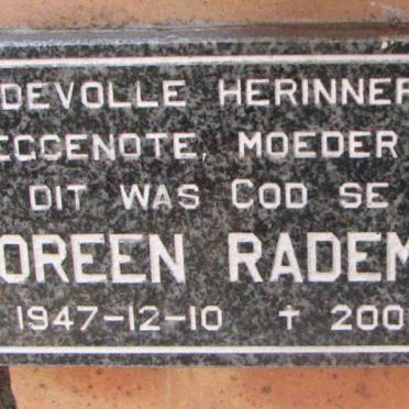 RADEMEYER Doreen 1947-2003