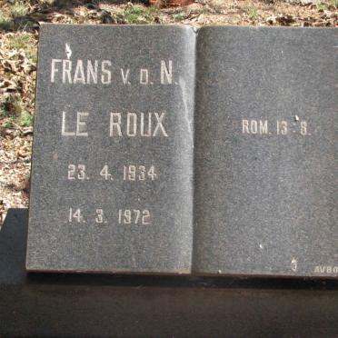 ROUX Frans v.d. N., le  1934-1972