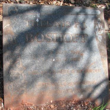 BOSHOFF Theunis P.J. 1949-1992