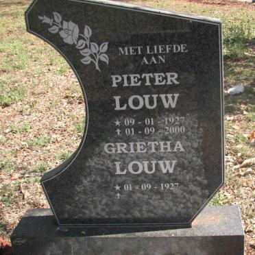 LOUW Pieter 1927-2000 &amp; Grietha 1927-
