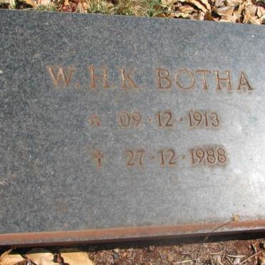 BOTHA W.H.K. 1913-1988