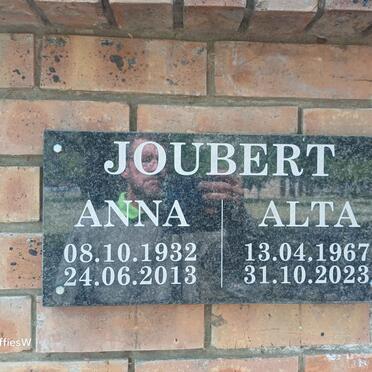 JOUBERT Anna 1932-2013 :: JOUBERT Alta 1967-2023