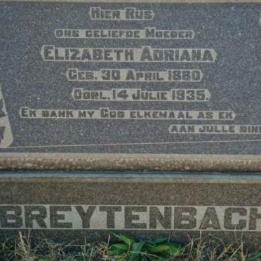 BREYTENBACH Elizabeth Adriana 1880-1935