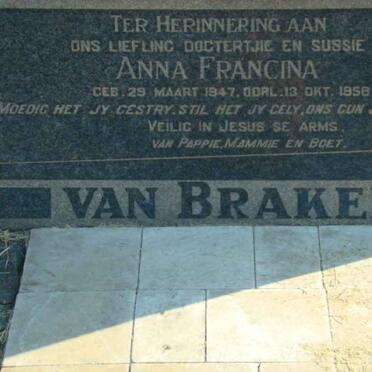 BRAKEL Anna Francina, van 1947-1958