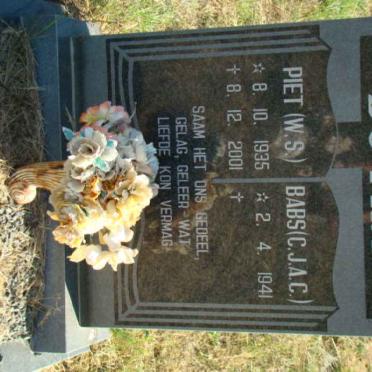 BOTHA W.S. 1935-2001 &amp; C.J.A.C. 1941-