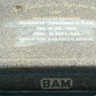 BAM Hendrik Johannes 1864-1948