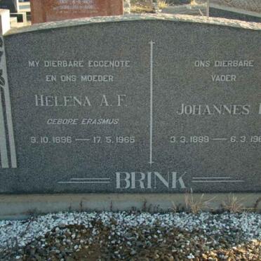 BRINK Johannes H. 1889-1966 &amp; Helena A.F. ERASMUS 1896-1965