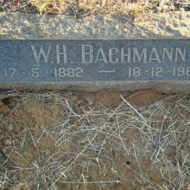 BACHMANN W.H. 1882-1964