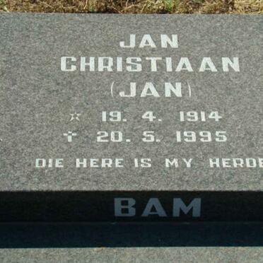 BAM Jan Christiaan 1914-1995