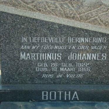 BOTHA Marthinus Johannes 1922-1966