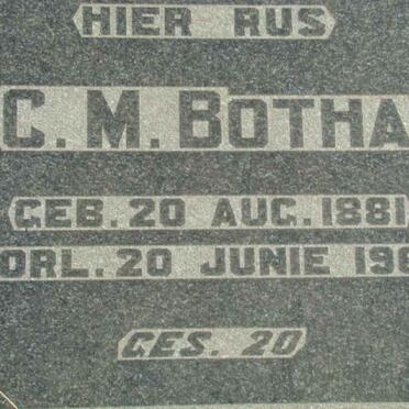 BOTHA C.M. 1881-1963