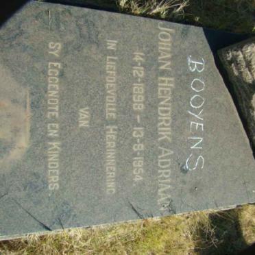 BOOYENS Johan Hendrik Adriaan 1898-1954