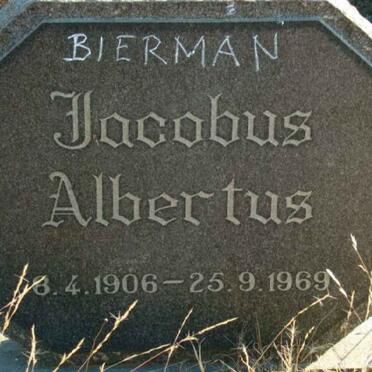 BIERMAN Jacobus Albertus 1906-1969