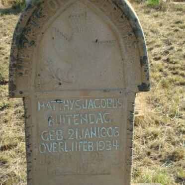 BUITENDAG Matthys Jacobus 1906-1934