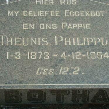 BOTHA Theunis Philippus 1873-1954