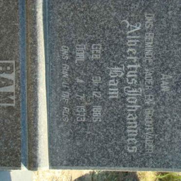 BAM Albertus Johannes 1886-1973