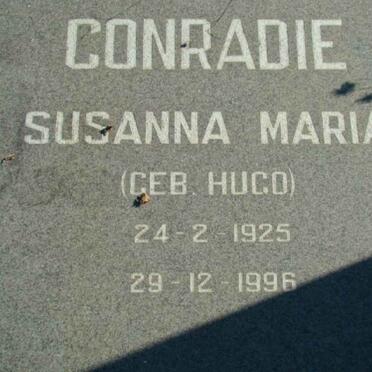 CONRADIE Susanna Maria nee HUGO 1925-1996