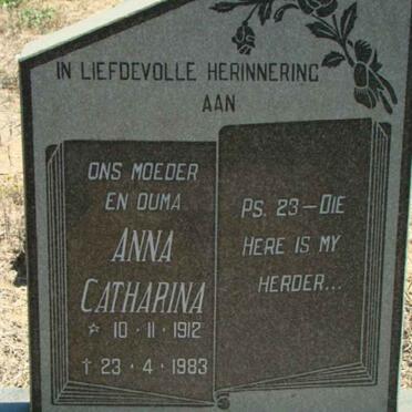 DYK Anna Catharina, van 1912-1983