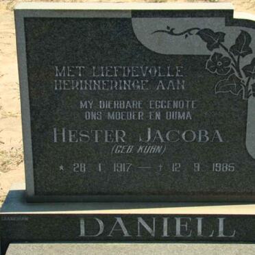 DANIELL Hester Jacoba nee KUHN 1917-1985