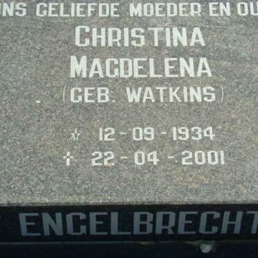 ENGELBRECHT Christina Magdelena nee WATKINS 1934-2001