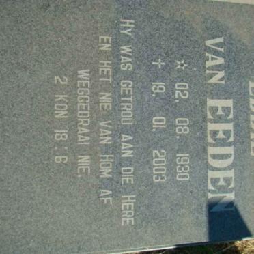 EEDEN Eddie, van 1930-2003
