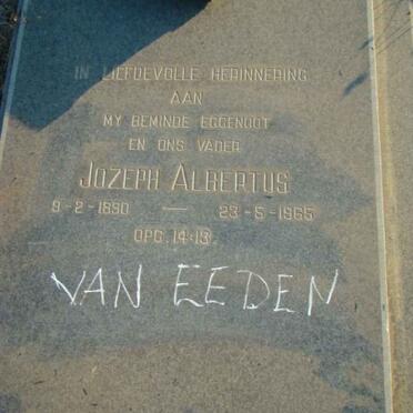 EEDEN Jozeph Albertus, van 1890-1965