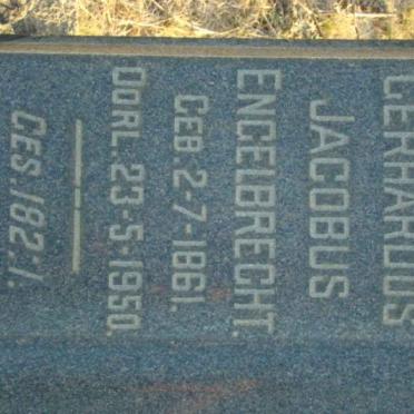 ENGELBRECHT Gerhardus Jacobus 1861-1950