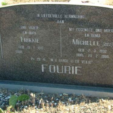 FOURIE Frikkie 1931- &amp; Michelle 1932-1990