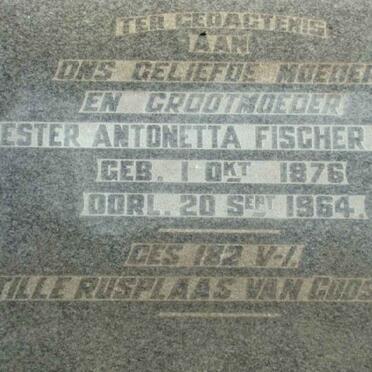 FISCHER Hester Antonetta nee GREY 1876-1964