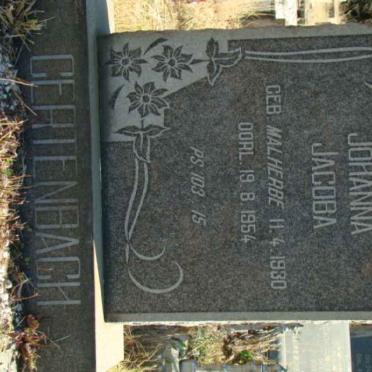 GERTENBACH Johanna Jacoba nee MALHERBE 1930-1954