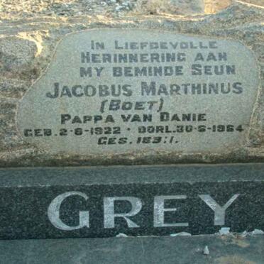 GREY Jacobus Marthinus 1922-1964