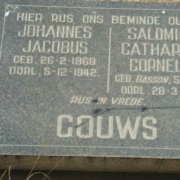 GOUWS Johannes Jacobus 1868-1942 &amp; Salomina Catharina Cornelia BASSON 1871-1929