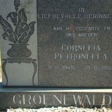 GROENEWALD Cornelia Petronella 1945-1982