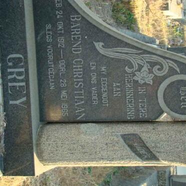 GREY Barend Christiaan 1912-1965