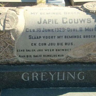 GREYLING Japie Gouws 1929-1954