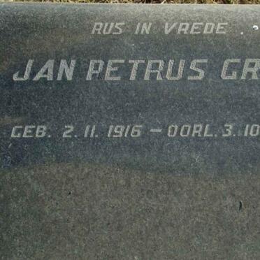 GREY Jan Petrus 1916-1974