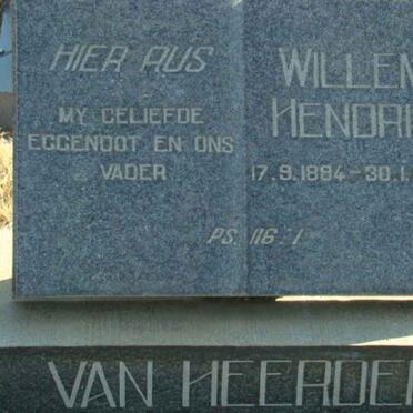 HEERDEN Willem Hendrik, van 1884-1973