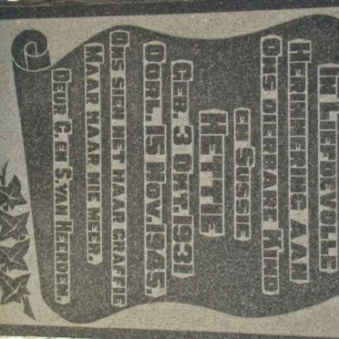 HEERDEN Hettie, van 1931-1945