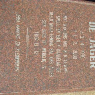 JAGER Oubie, de 1939-2000