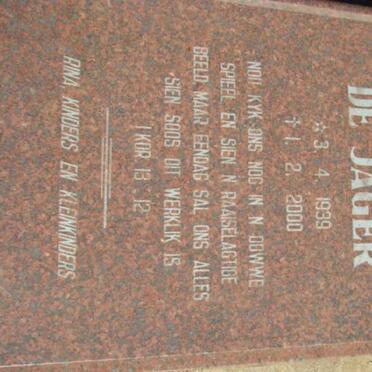 JAGER Oubie, de 1939-2000