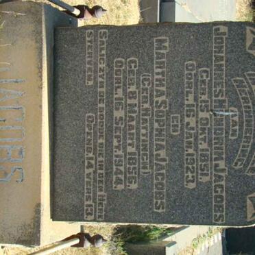 JACOBS Johannes Hendrik 1851-1923 &amp; Martha Sophia HATTINGH 1856-1944