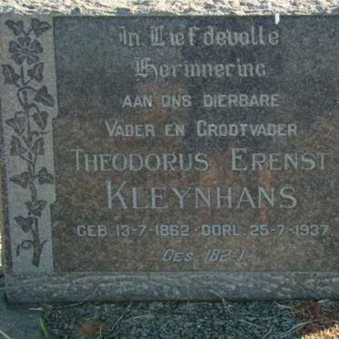 KLEYNHANS Theodorus Erenst 1862-1937